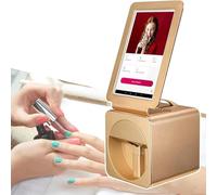 Imprimante à Ongles, Imprimante d'art D'Ongle 3D, Imprimante à Ongles 3D Intelligente avec poignée supérieure et écran 10,1", Impression et séchage, Prise en Charge WiFi/Application(Gold)