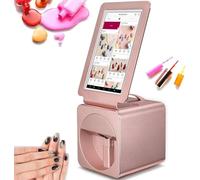 Imprimante à Ongles, Imprimante d'art D'Ongle 3D, Imprimante à Ongles 3D Intelligente avec poignée supérieure et écran 10,1", Impression et séchage, Prise en Charge WiFi/Application(Rosegold)