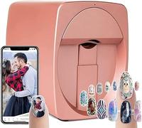 Imprimante à Ongles, Imprimante d'art D'Ongle 3D, Prise en Charge du WiFi/bricol(Light Red)
