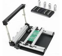 Imprimante À Pochoirs pour Circuits Imprimés, Manuelle, Grille en Acier 200 X 200 Mm pour Pâte À Braser, Épaisseur Réglable De 0,8 À 2,0 Mm, Alliage Daluminium, Positionnement Précis pour Le