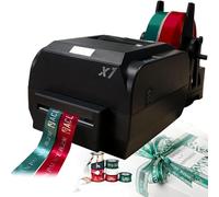 Imprimante à Ruban Satin, imprimante numérique à Ruban, imprimante d'étiquettes, Machine d'impression par estampage à Chaud pour Emballage Cadeau, Prise en Charge de Plus de 50 Langues,DoubleRow