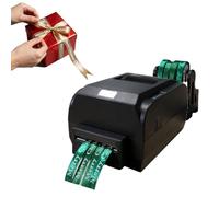 Imprimante À Ruban Satiné avec Support Bobine, Imprimante D'étiquettes Thermiques 200 Dpi, Machine d'impression D'estampage, Vitesse 150 Mm/s, Prend en Charge 50 Langues, pour Rubans Dé Quadruple Row