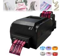 Imprimante à Ruban Satiné Imprimante à Ruban Numérique 200 Dpi 150 Mm/S Imprimante D'étiquettes, Prend En Charge Plus De 50 Langues Pour L'emballage De Cadeaux Pour Bouquets Floraux, Cadeaux,fourrows