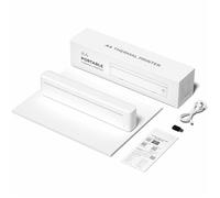 Imprimante A4 Bluetooth portable - Sans encre - Batterie 1800mAh - Compatible iOS Android - Mini - Blanc