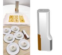 Imprimante Comestible Portable, Imprimante Alimentaire Multifonctionnelle, Stylo à Jet D'encre Alimentaire Sans Fil Avec Contrôle App, Précision 300 Dpi, Pour Café, Pain, Gâteaux, Biscuits,Brown