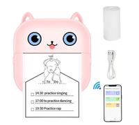 Imprimante d'autocollants, imprimante de poche, imprimantes sans encre de 800 mAh pour la création d'étiquettes - 1 rouleau de papier d'impression inclus machine de création d'étiquettes et