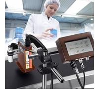 Imprimante de codage à jet d'encre industrielle, encodeur automatique de date pour ligne de production, code QR et numéro de lot, fonctionnalité de 12,7 mm/25,4 mm