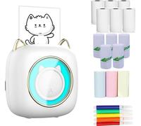Imprimante de poche, connexion Bluetooth, 20 pages par minute, impression recto-verso, BLANC