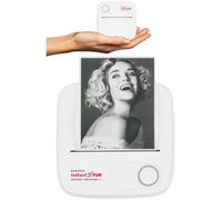 Easypix InstantFUN Pocket Printer P1 Mini Imprimante Mobile Thermique Noir et Blanc Impression sans Encre avec Application Smartphone + Autocollant et Recharge Papier