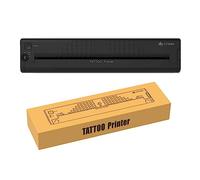 Imprimante de pochoir de tatouage sans fil - machine à copies thermiques sans fil rechargeable pour les artistes, compatible avec les téléphones et les tablettes,Noir