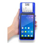 Imprimante de Reçus de Machine de Terminal de Point de Vente Android Portable, Prend en Charge GMS WiFi, Mini Système de Terminal de Point de Vente Mobile Portable avec écran HD de (Prise UE)