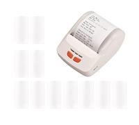 Imprimante de reçus Imprimante thermique mobile portable 58 mm sans fil BT Mini impression de billets compatible avec Android iOS Windows avec 11 rouleaux de papier thermique for restaurant supermarch
