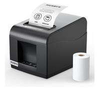 Imprimante de reçus thermique MUNBYN 80 mm - USB & Ethernet, compatible ESC/POS, Noir