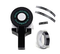 Imprimante d'étiquettes 3D Cliquez sur Petit modèle Fabricant d'étiquettes Manuel Machine de Lettrage de Bricolage Gaufreuse Machine à écrire avec pour DYMO Imprimante Bande coupante Bande Noire