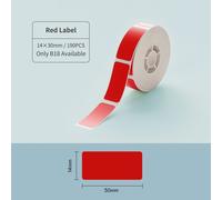 Imprimante d'étiquettes couleur NIIMBOT B18,connexion Bluetooth sans fil,Portable,édition Mobile,prise en charge de l'impression couleur Rechargeable - Type Red 14x30mm