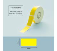 Imprimante d'étiquettes couleur NIIMBOT B18,connexion Bluetooth sans fil,Portable,édition Mobile,prise en charge de l'impression couleur Rechargeable - Type Yellow 14x30mm