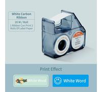 Imprimante d'étiquettes couleur NIIMBOT B18,connexion Bluetooth sans fil,Portable,édition Mobile,prise en charge de l'impression couleur Rechargeable - Type White Ribbon