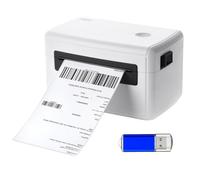 Imprimante d'étiquettes d'expédition USB de bureau, impression thermique directe, connexion filaire, prise en charge des codes-barres 1D 2D, largeur de papier de 230 mm pour étiquettes d'expédition