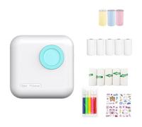 Imprimante d'étiquettes thermique 1200 mAh compatible Bluetooth Imprimante d'expédition pour notes de bureau, mémo, portable, thermique, pour photos, reçus, étiquettes