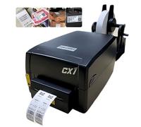 Imprimante d'étiquettes thermique FX3305 avec découpe, impression sur deux rangées, largeur d'impression 25-118 mm, résolution 300 DPI, pour papier thermique, PET et étiquettes d'entretien