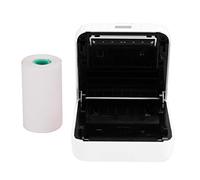 Imprimante D'étiquettes Thermique, Imprimante de Reçus Thermique Photo 203 DPI, Mini Imprimante D'étiquettes Portable de 58 Mm, Imprimante Thermique Portable à Déchirure Manuelle (Blanc)