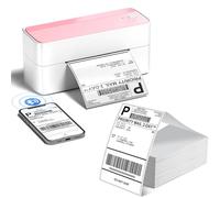Imprimante d'étiquettes thermiques Phomemo 241 + 520 feuilles d'étiquettes thermiques 4 x 6 pouces - Imprimante Étiquette Bluetooth pour Expédition, Compatible avec Amazon, DHL, UPS, Colissimo, Shopif
