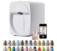 Imprimante éLectrique Pour Nail Art, Machine De Peinture Automatique Pour Ongles, Prise En Charge Du Wi-Fi Connecté, Peinture En 30 Secondes, RéSolution D'Impression 2400 Dpi,White
