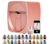 Imprimante éLectrique Pour Nail Art, Machine De Peinture Automatique Pour Ongles, Prise En Charge Du Wi-Fi Connecté, Peinture En 30 Secondes, RéSolution D'Impression 2400 Dpi,RoseGold