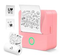 Imprimante Etiquette Autocollante, Imprimante Thermique Bluetooth Monochrome, Mini imprimante Autocollant Rouleaux de 2 Étiquettes Autocollantes, Adaptés pour L'école et Le Milieu Professionnel