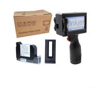 Imprimante jet d'encre compacte portable avec écran tactile LCD et carte mémoire pour l'impression de dates, codes barres logos sur papier, verre, métal (B)