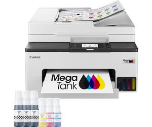 Imprimante jet d'encre MegaTank multifonction rechargeable couleur sans fil Canon MAXIFY GX2050 + 2 bouteilles d'encre noire supplémentaires
