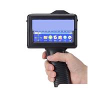 Imprimante jet d'encre portable, Machine De Presse À Chaud 12.7mm, Imprimante Jet D'encre Portative Noire, Code Lot Barres QR, Date, Numéro, Étiquette D'expiration ,pour l'étiquette(With 1 blue Ink)