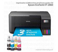 Imprimante multifonction A4 Wi-Fi EcoTank ET-2860 Epson