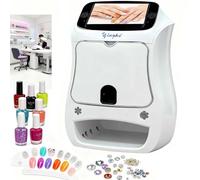 Imprimante Nail Art 3D Automatique, Haute Résolution 2400DPI, Machine Ongles avec Écran 5 Pouces Tactile, Connexion Sans Fil, Séchage U-V LED, Usage Pro ou Privé(Machine)