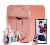 Imprimante Nail Art Intelligente - 25 Secondes Pour Réaliser N'importe Quel Motif, Imprimante Nail Art Mobile Numérique (App/DIY/Wifi/USB), Imprimante 3D Pour Ongles,RoseGold