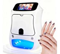 Imprimante Ongle 3D, Imprimante Numérique Portable pour Nail Art, Compatible Wi-FI/DIY, Impression en 30s, Imprimante Professionnelle pour La Beauté Et Les Soins Personnels