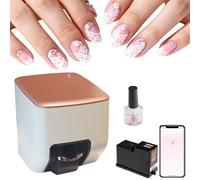 Imprimante Ongles 3D Professionnelle, Machine Nail Art Intelligente pour Maison, Mariages & Salon d’Onglerie, Impression Haute Résolution 4800DPI, Contrôle via Application, Impression Rapide 10s