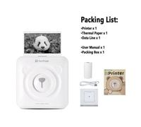 Imprimante - Péripage - A6 - Thermique Bluetooth - Mini imprimante de poche - Couleur blanche