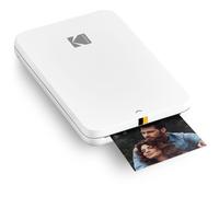 KODAK Step Slim Imprimante Photo Portable pour Smartphone - Design élégant, Couleur - Photos adhésives Zink 2x3” - Impression Depuis iOS & Android Via Bluetooth avec appli ludique - Blanc