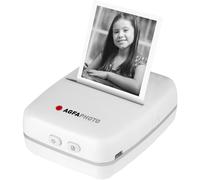 AGFA PHOTO Realipix Pocket P - Imprimante Photo Thermique Portable (Impression Noir et Blanc sans encre, Bluetooth, Batterie Lithium) Blanc