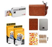 Imprimante photo portable KODAK Mini 2 Retro 4PASS (5,3 x 8,6 cm) + paquet d'accessoires et 68 feuilles, blanc