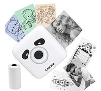 Imprimante Photo Portable, Mini Imprimante Portable, Impression Thermique, 300 dpi, Connexion Rapide 1 s, 1100 mAh, étiquette de Reçu, Note, Autocollant, QR Code, Androïd et iOS, Conception de Panda