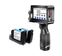 Imprimante portable 600DPI 24 langue code à barres pistolet à main imprimante 12.7mm hauteur d'impression Portable imprimante à jet d'encre Portable Machine de codage Séchage rapide et imperméable(Pri