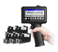 Imprimante portable à main 4,3 pouces, imprimante à jet d'encre portable, modification libre du contenu, utilisation pour code-barres QR, code UPC, date de production, logo,Machine+10inkcartridges
