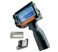 Imprimante portable avec écran tactile de 4,3 pouces, hauteur d'impression 2-12,7 mm, imprimante à jet d'encre portable pour données variables d'étiquettes, prend en charge 28 langues,Transparent