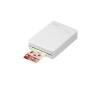 Imprimante portable Canon SELPHY QX20 : pour une impression Wi-Fi directement depuis votre smartphone ou tablette. Sublimation thermique : 2 tailles de tirages autocollants et chargement USB-C - Blanc