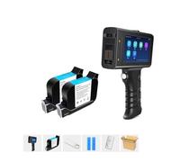 Imprimante portable, Imprimante d'étiquettes 12.7mm imprimante à jet d'encre tenue dans la main intelligente Qr barre Lot Code Logo Machine de codage for le verre , Texte sur n'importe quelle surface(