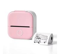 Imprimante Portable pour Imprimer des Notes, des Autocollants, des étiquettes ou des Images, imprimante Phomemo T02, Mini imprimante Thermique, contrôle par Application (Rose (en Haut))
