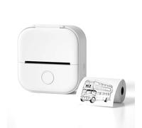 Imprimante Portable pour Imprimer des Notes, des Autocollants, des étiquettes ou des Images, imprimante Phomemo T02, Mini imprimante Thermique, contrôle par Application (Blanc)