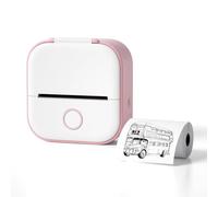 Imprimante Portable pour Imprimer des Notes, des Autocollants, des étiquettes ou des Images, imprimante Phomemo T02, Mini imprimante Thermique, contrôle par Application (Rose (sur Les côtés))
